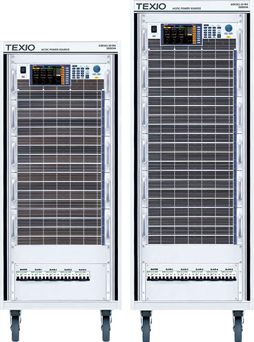 【新製品】単相 単相3線 3相の交流と直流のマルチ相出力に対応した30kVA,36kVAの大容量ラックタイプAC/DC電源