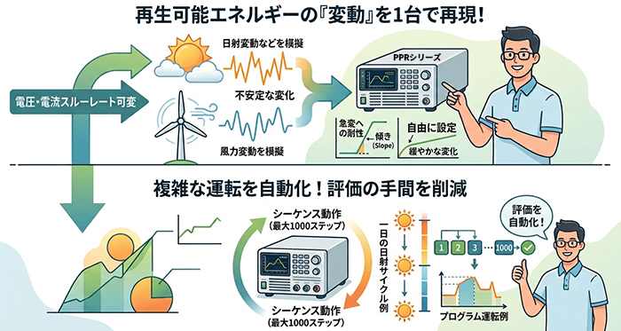 太陽光・風力発電の「変動」を再現するスルーレート制御